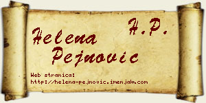 Helena Pejnović vizit kartica